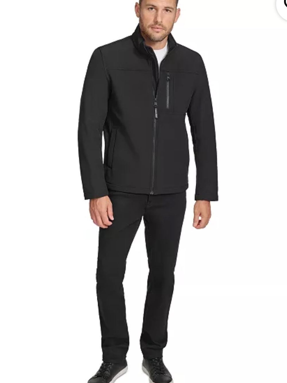 Calvin Klein Black Softshell Performance Jacket - Picture 14 of 15